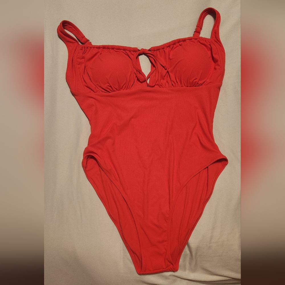 Berlook Cutout Tie Plus Size One-Piece Swimsuit